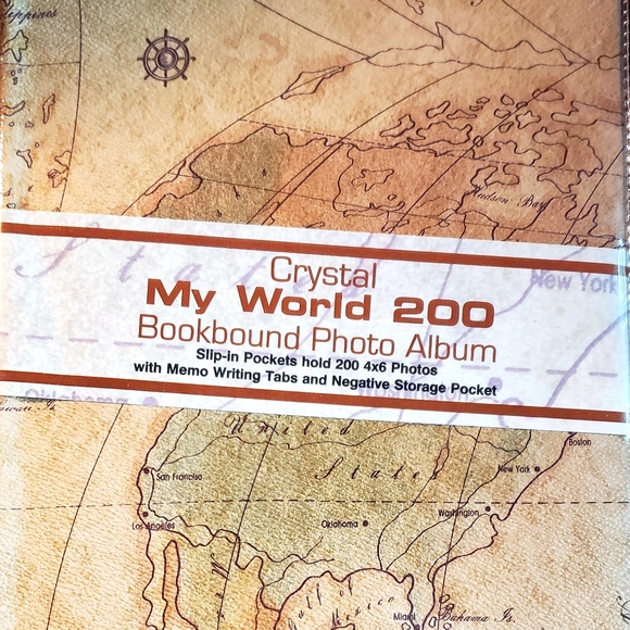 Photo Album "My World 200" by CRYSTAL/RAY ENT for 200 4x6 Photos VTG - Picture 8 of 10